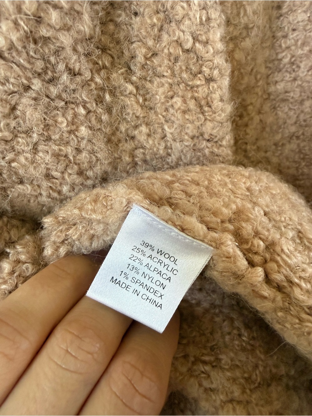Tuckernuck Camel Boucle Theo Turtleneck, Size M View 4